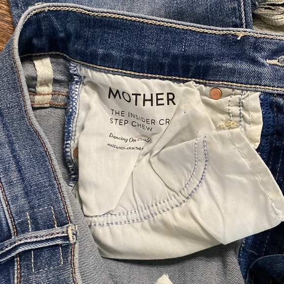 MOTHER THE INSIDER CROP STEP CHEW WASH DANCING ON COALS Hi Rise Kick Flare Ankle - Picture 14 of 16